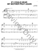 If I Could Hear My Mother Pra piano sheet music cover